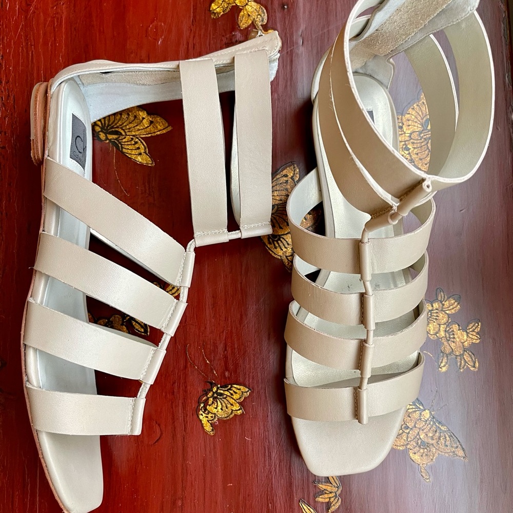 Calvin Klein Gladiator Sandals in Pale Flesh Color